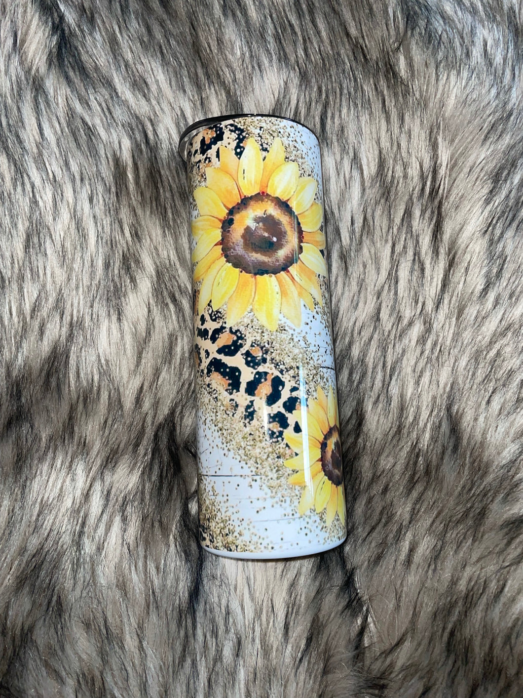 Sunflower Leopard Glitter