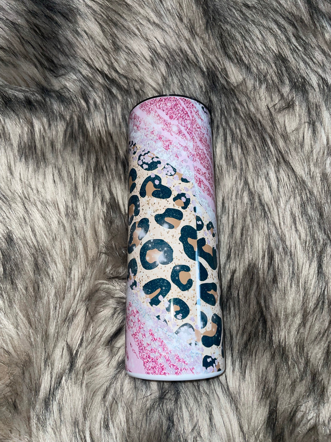 Pink/Leopard Glitter